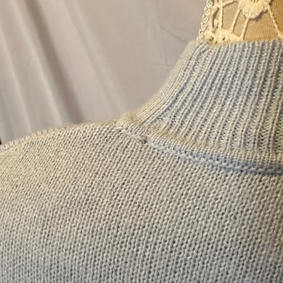 H&M Light Blue Mock Neck Sweater - Picture 7 of 8